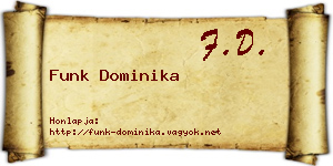 Funk Dominika névjegykártya
